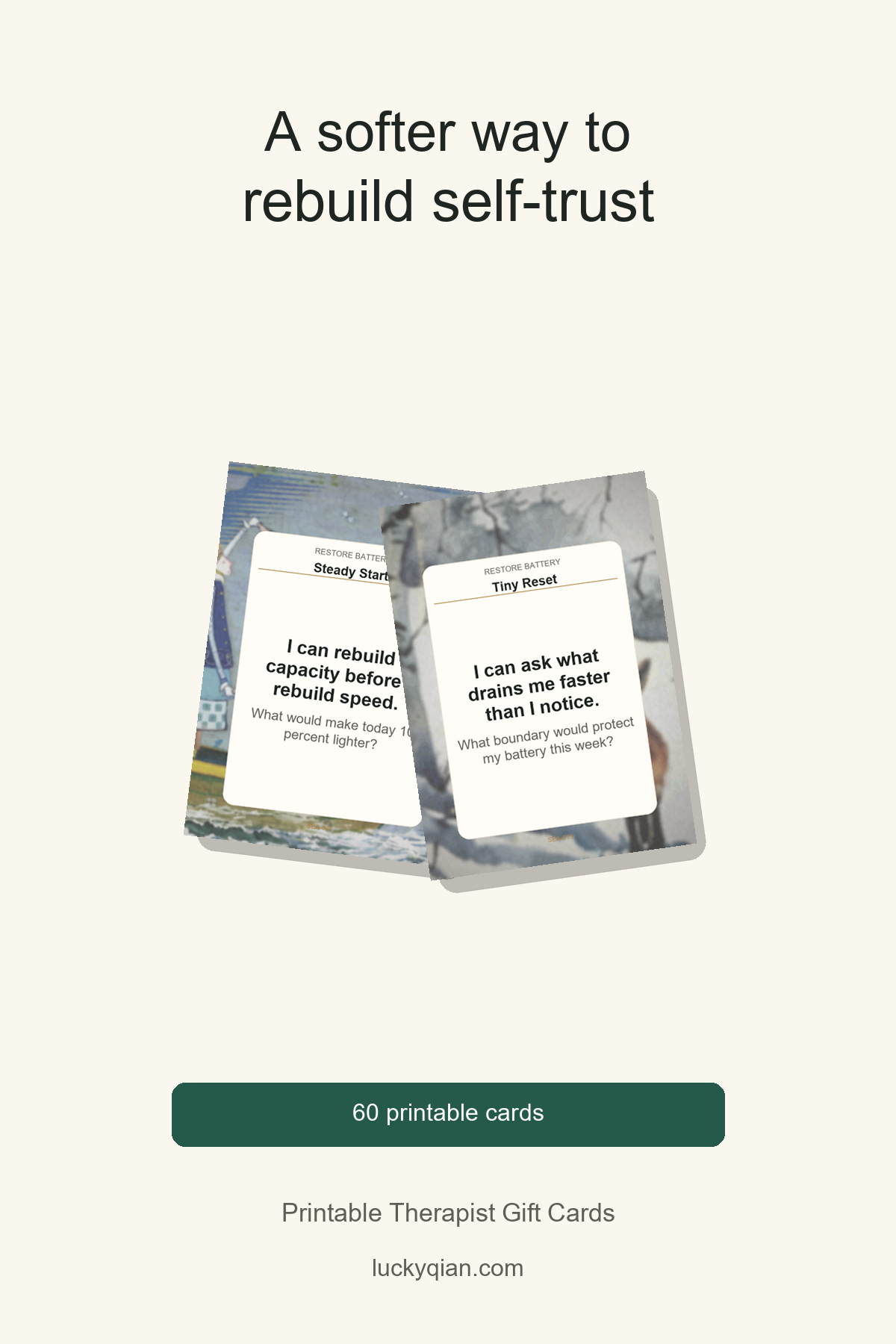 Printable Therapist Gift Cards pin preview