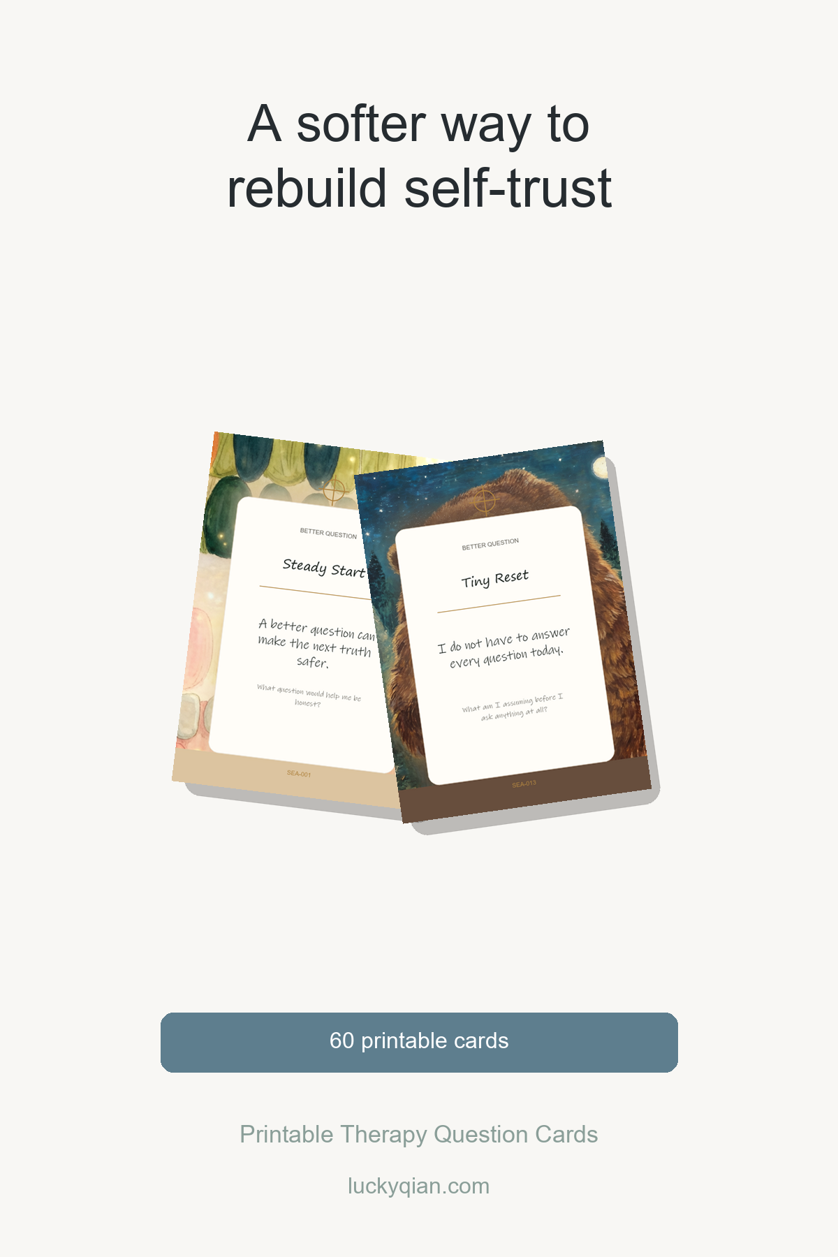 Printable Therapy Question Cards pin preview