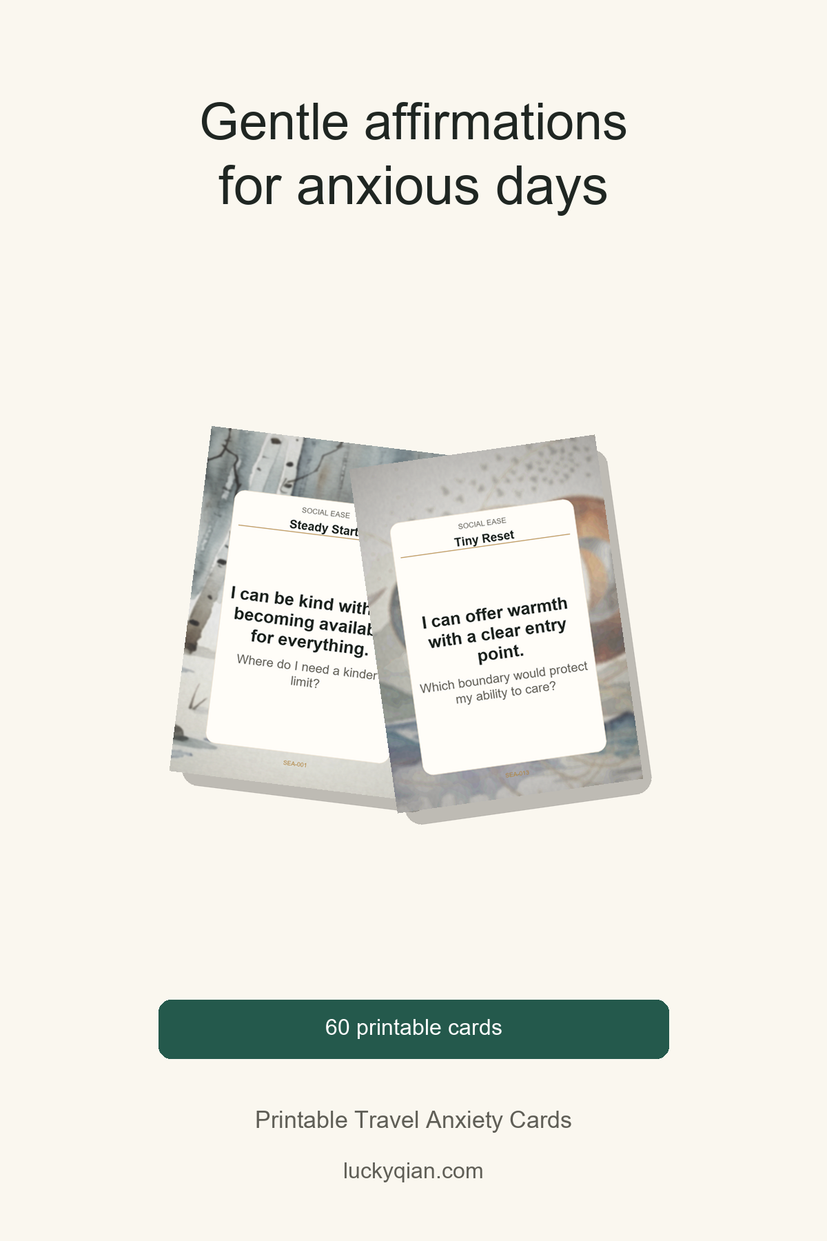 Printable Travel Anxiety Cards pin preview