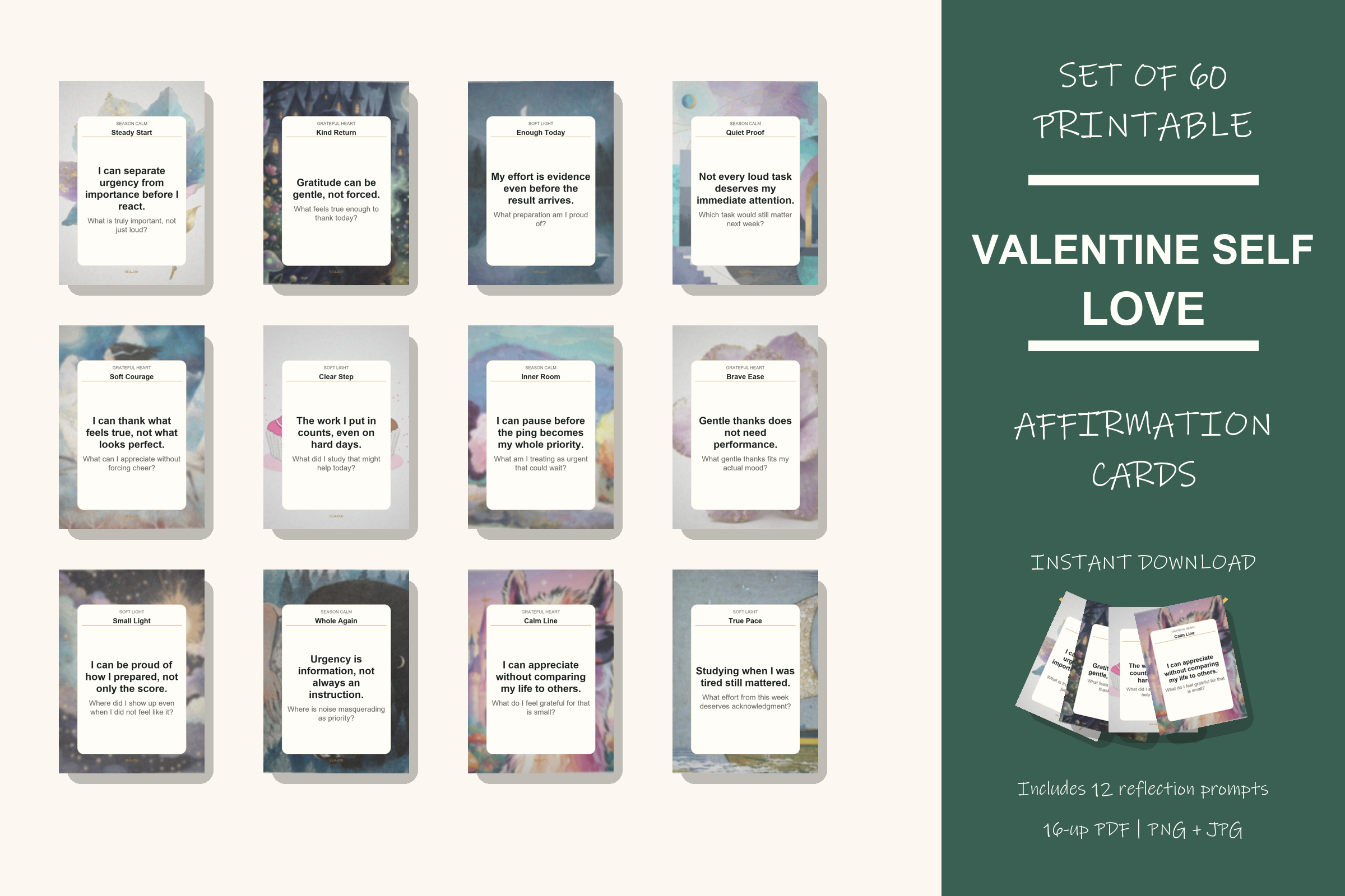Printable Valentine Self Love Cards preview