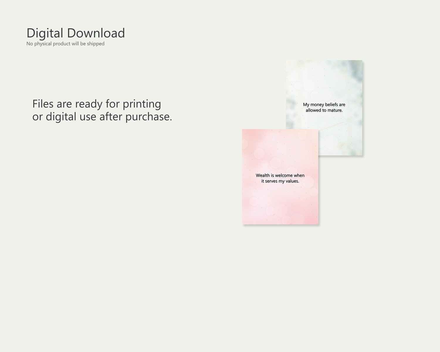 Wealth Tarot Affirmations Printable Card Kit | 9 preview