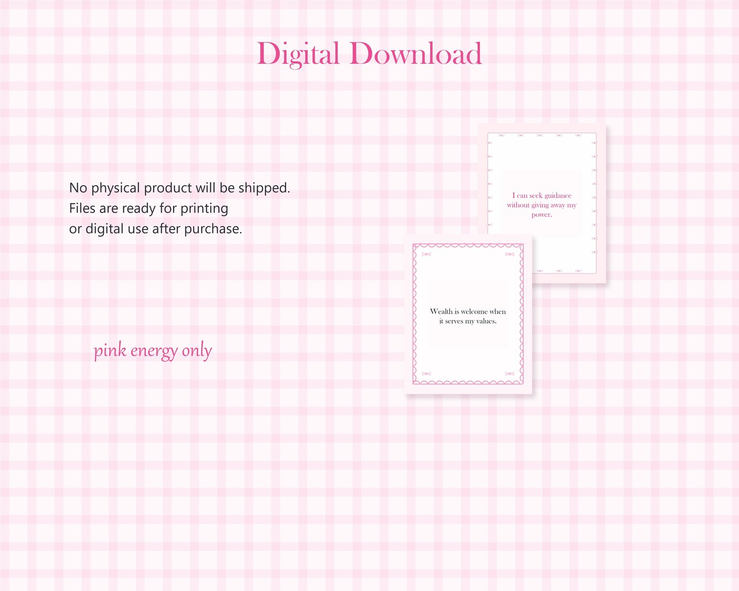 Wealth Tarot Affirmations Printable Card Kit | 9 preview