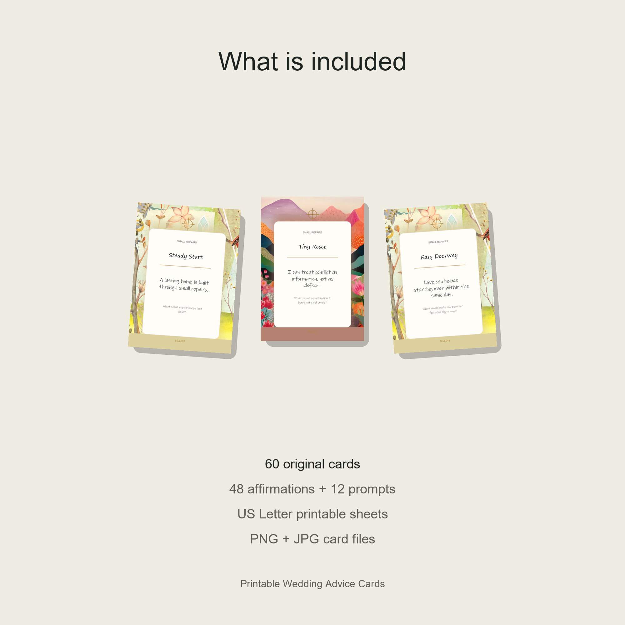 Printable Wedding Advice Cards gallery preview