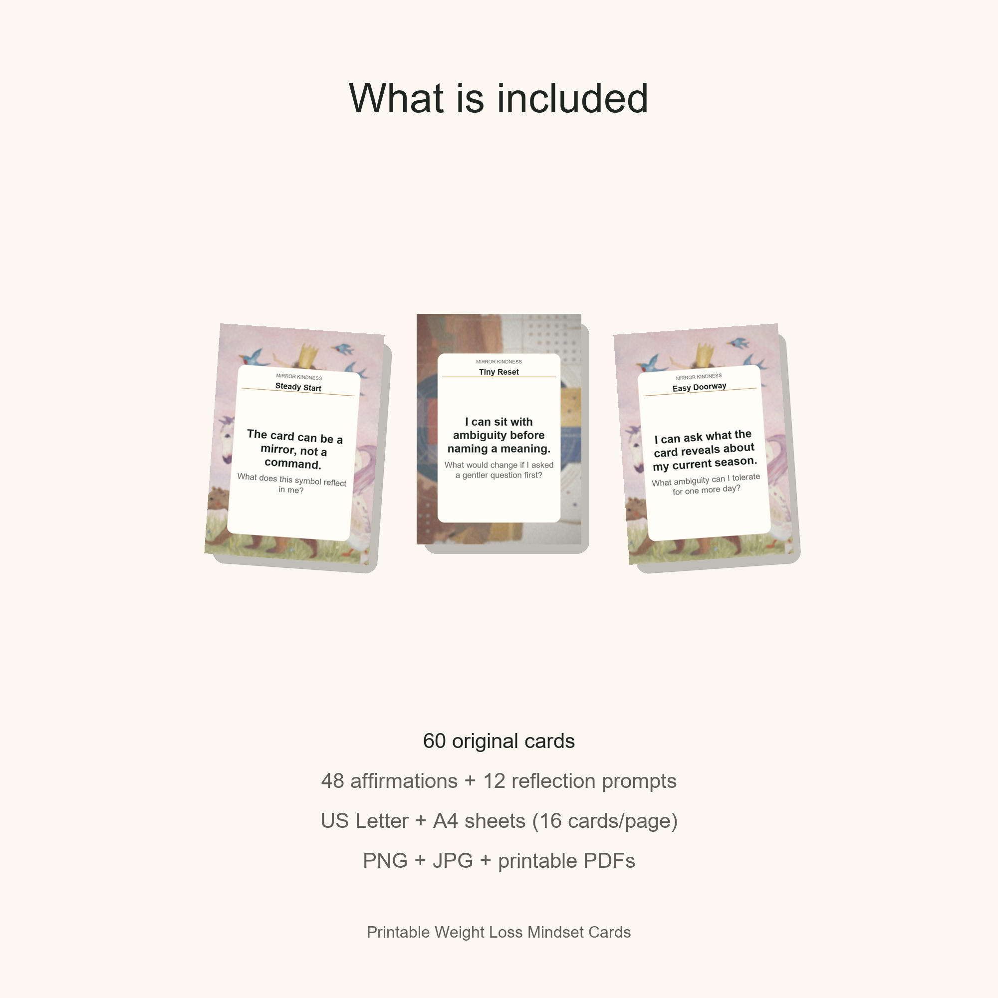 Printable Weight Loss Mindset Cards gallery preview