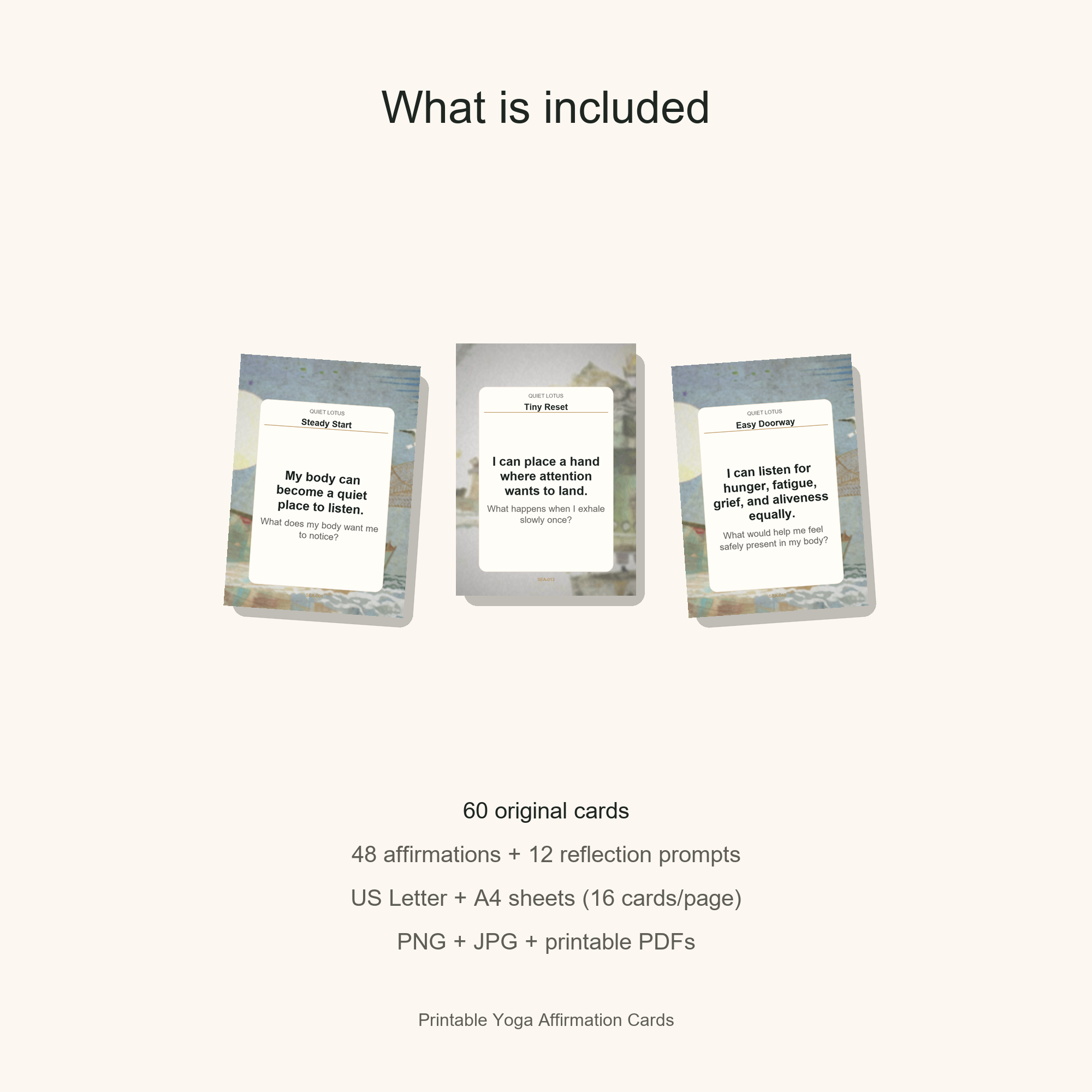 Printable Yoga Affirmation Cards gallery preview